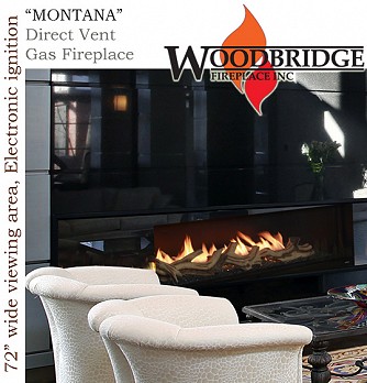 MONTANA Direct Vent Gas Fireplace (72" Viewing Area)