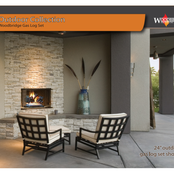 GLO Outdoor Gas Log Set