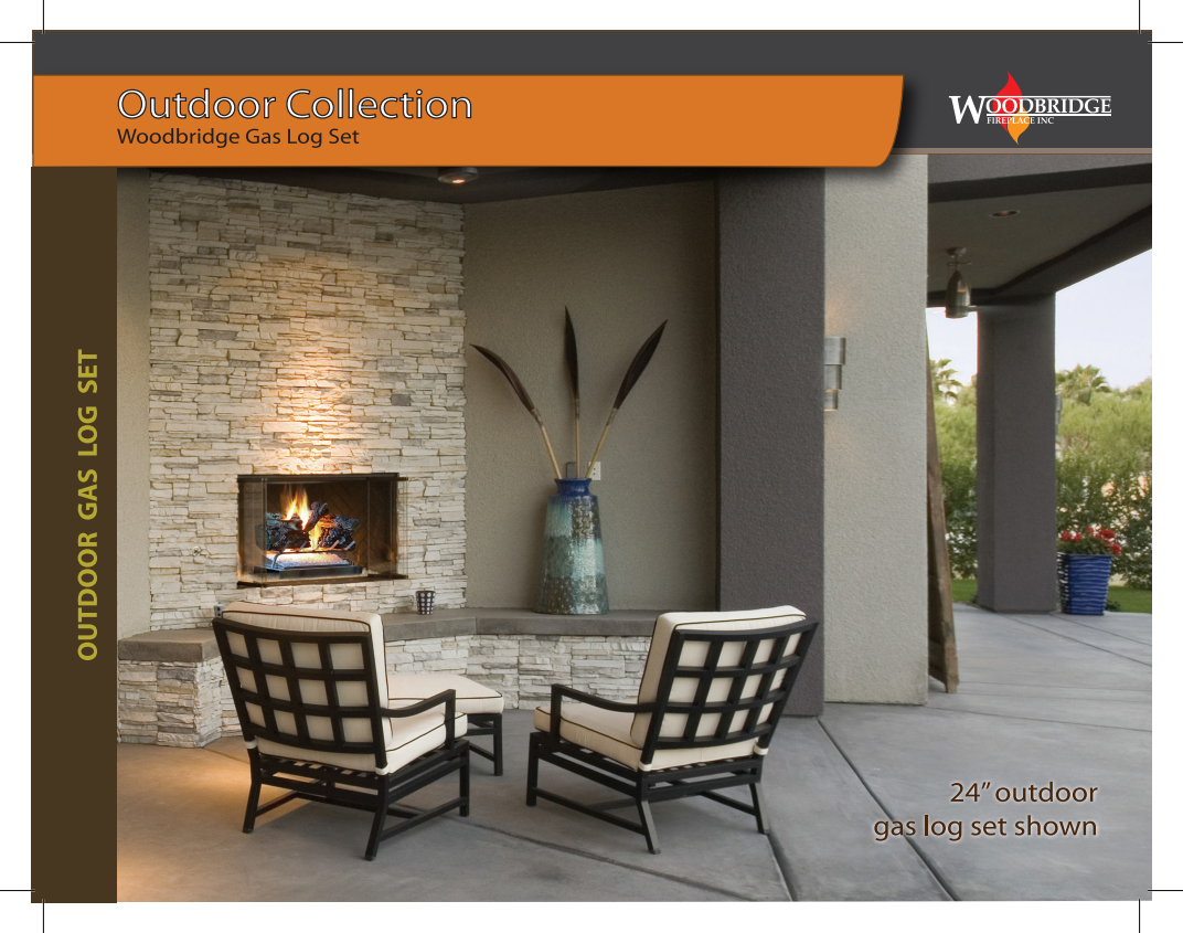 GLO Outdoor Gas Log Set